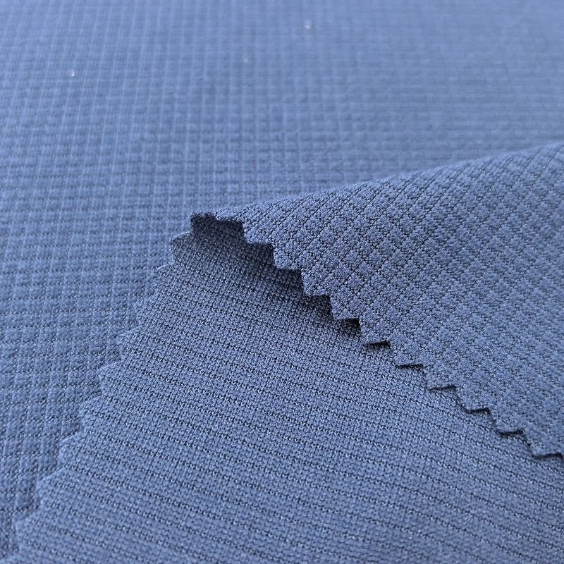 Poliészter Check Terry Fabric